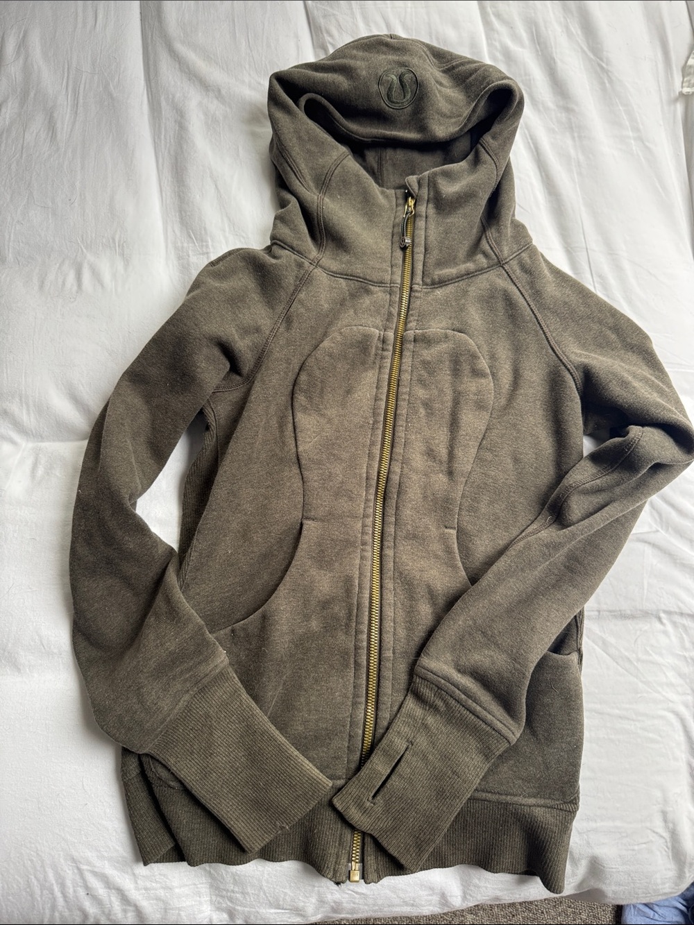 Lululemon Full-Zip Scuba Hoodie Jacket Sz 2 - Army Green